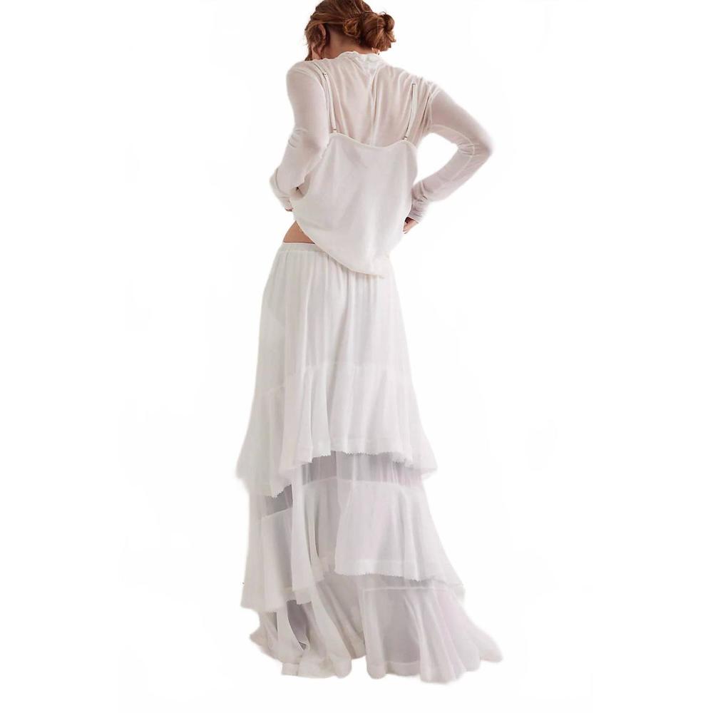 NEW FREE PEOPLE clementine maxi skirt in ivory - Picture 2 of 2